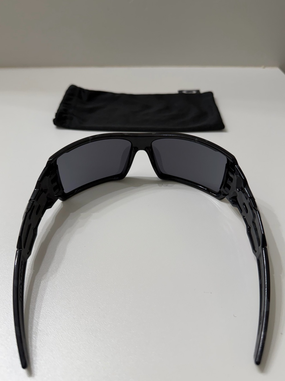 Oakley Camo Black Rectangular Sports Sunglasses - Picture 3 of 3